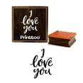 thumbnail image 1 of Printtoo Scrap Diary Card Print I Love You Text Design Square Wooden Rubber Stamp-5 x 5 Inches, 1 of 2