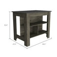 thumbnail image 4 of Knubmt Wood Kitchen Island with 3 Shelves, Island Table for Living Room, Dining Room, Kitchen, Dark Brown, 4 of 6