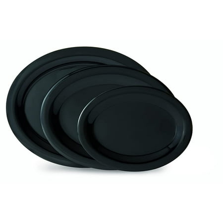 

OP-120-MIX Melamine Oval Serving Platter / Dinner Plate 12” x 9” Assorted (Set of 12)