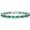 Emerald Green, variant on Tennis Bracelet Simulated Green Emerald 7x5 mm Oval & 2 mm Round Accents Silver Plated Brass Women 7 inch