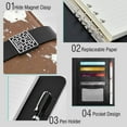 thumbnail image 4 of Premium Faux Leather Notebook - Refillable, Multi-Functional Organizer, 23.3x17cm, All-Season Use，Brown Marble, 4 of 6