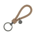 thumbnail image 2 of Justharion Braided Woven Rope Keychain Cute Wear-resistant Exquisite Waterproof Durable Key Chain Car Keyring Holder Metal Jewelry Apricot Color 3.3*9cm, 2 of 6