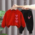 thumbnail image 2 of Gibobby Baby Kids Little Girl 2Pcs Fall Outfits 6 12 24 Months 2T 3T 4T 5T Long Sleeve Floral Print Pullover Tops + Flare Pants Set Toddler Clothes Set(3-4 Years,C), 2 of 4