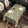 thumbnail image 3 of Yellow Leopard Print Pattern Rectangle Tablecloth 60"x102",Waterproof Polyester Rectangle Table Cloth, Wipeable Spillproof Polyester Tablecloth for Dining, Camping, Indoor and Outdoor, 3 of 6