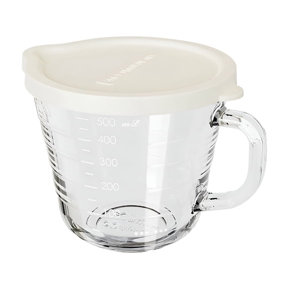 ACDANC Glass Measuring Cups with Lids,Measuring Jugs with Handle,Safe to Use in Microwave,Essential Kitchen Tools