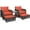 Khaki, variant on LeveLeve Balcony Furniture 5 Piece Patio Conversation Set, PE Wicker Rattan Outdoor Lounge Chairs with Soft Cushions 2 Ottoman&Glass Table for Porch, Lawn-Brown Wicker (Orange Red)