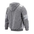 thumbnail image 3 of Boy’s Soft Sherpa Lined Two Tone Quilted Juniors ZipUp Fleece Hoodie Kids Jacket (MSM-40-5 Light Grey, L(14-16) ), 3 of 6