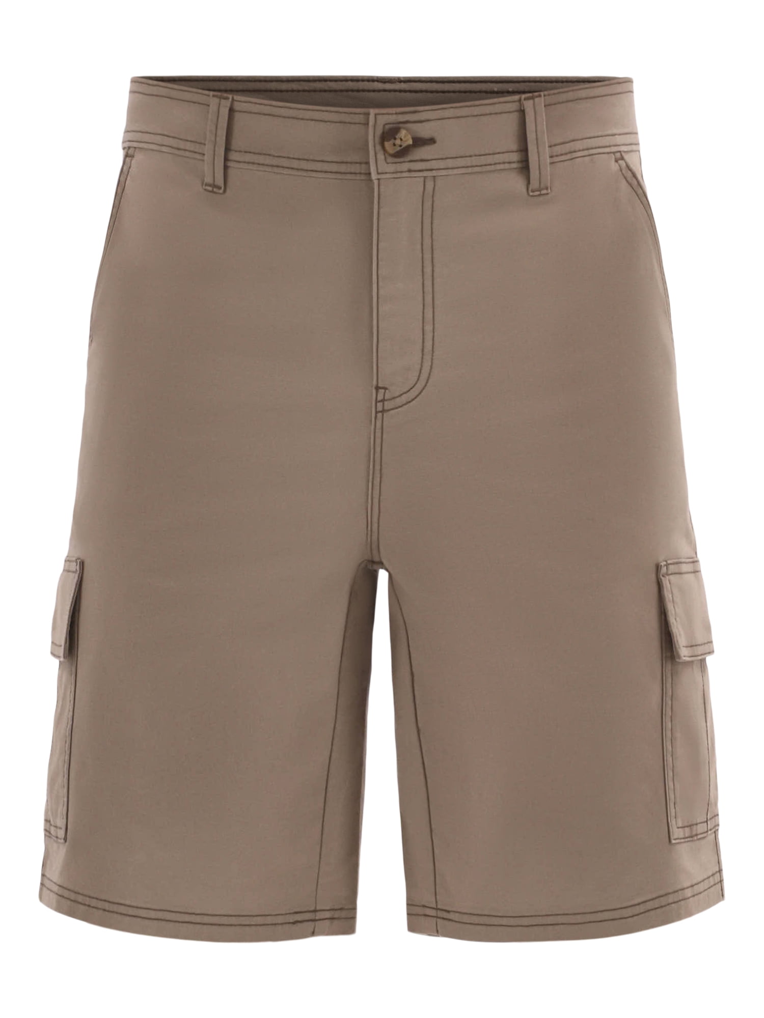 No Boundaries Men's & Big Men's Twill Long Cargo Shorts, 9" Inseam, Sizes XS-5XL