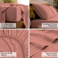 thumbnail image 4 of Mellanni Iconic 4 Piece Bed Sheet Set Brushed Microfiber, Deep Pocket, Twin, Coral, 4 of 5