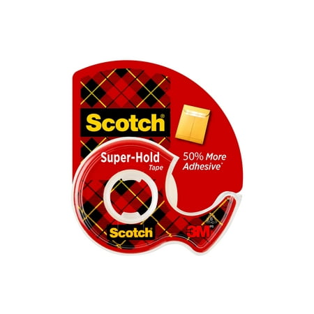 Scotch Super Hold Clear Tape Dispenser, 3/4in. x 650in., 1 Dispenser
