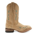 thumbnail image 2 of Women's Ferrini Betsy Leather Boots Handcrafted Square Toe Tan, 2 of 6