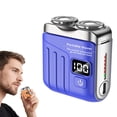 thumbnail image 2 of Mbvtdt Portable Mini Electric Shaver, Dual Ring Rotary Rechargeable Razor, Wet Dry USB Travel Shaver for Men Home Personal Grooming, 2 of 5
