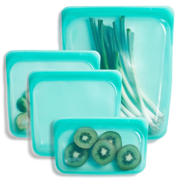 Bolsas de Almacenamiento de Silicona Reutilizables Stasher MP02A Paquete de 4 Piezas Herméticas