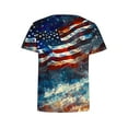 thumbnail image 4 of Cavosen Patriotic T Shirts for Women Petite 4th of July Short Sleeve Crewneck Tops American Flag Print T Shirts Lady XL Red White and Blue Casual Shirts Patriotic Tunic Tees 2025 Patriotic Outfits, 4 of 5