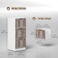 thumbnail image 2 of CoSoTower 3 Drawer Filing Cabinet, Farmhouse File Cabinet with Lock, Adjustable Hanging Rails for A4 Letter Size Files, White, 2 of 7