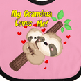 thumbnail image 4 of Inktastic My Grandma Loves Me Sloth Boys or Girls Baby Bib, 4 of 4