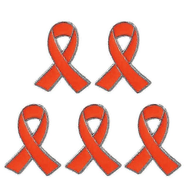 Juego de 5 broches de cinta, hermoso diseño, broche de cinta esmaltado, material de aleación, color naranja