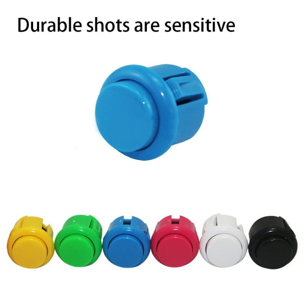 Kenally 24mm eléctrico Arcade pulsador mecánico Gaming microinterruptor sensible profesional extraíble percusión repuesto Herramientas eléctricas Rojo oscuro