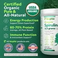 thumbnail image 2 of biophix Organic Spirulina Powder, 2.2 Lbs 100% Pure Spirulina Blue Green Algae Powder, Vegan, Non GMO, Non-Irradiated, USDA Certified, Best Protein Superfood, 2 of 9