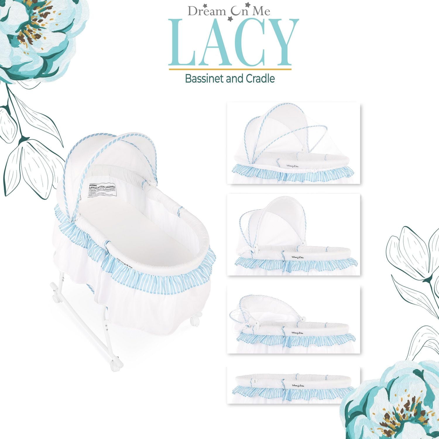 Dream On Me Lacy, Berceau et Berceau 2-en-1 portable, # 442