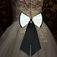thumbnail image 6 of yotijay Detachable Satin Bow Elegant Fashion Detachable Bow for Outfit Parties Dress Black White, 6 of 9