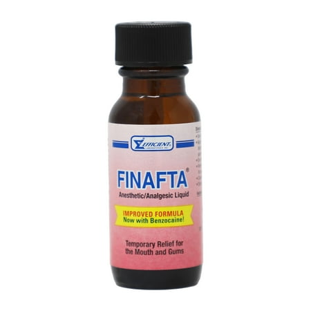 Finafta Oral Anesthetic Liquid Treatment for Canker Sores, Mouth and Gum Irritations, 0.5 oz