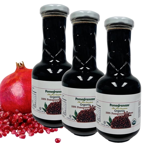 USDA Organic Pomegranate Molasses 12.35 Oz pack of 3
