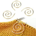 thumbnail image 4 of Circular Knitting Needle, Lightweight Spiral Cable Knitting Needle Strong Practicality 3Pcs  For Shawls Gold, 4 of 8