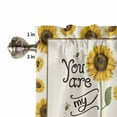 thumbnail image 4 of Sunflower Valances for Windows Farmhouse Kitchen Curtains Valances Rod Pocket Valance Curtains for Kitchen Windows Sunshine Bee Country Farm Floral Bee Window Valances for Bathroom Bedroom 42"x12", 4 of 6