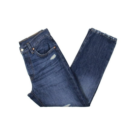 Levi's Womens 501 Denim Medium Wash Cropped Jeans