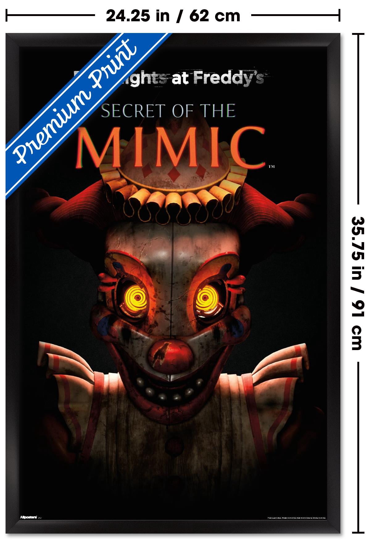 Five Nights At Freddy's: Secret of the Mimic (2025) - Cover Wall Poster, 22.375" x 34" Framed