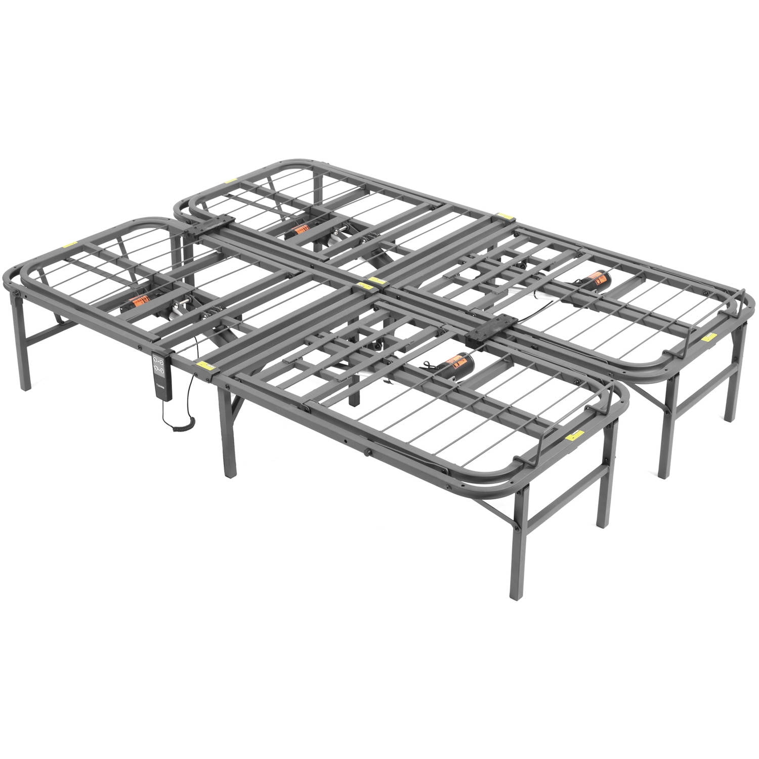 Pragmatic 14 High Profile Dual Adjustable Steel Bed Frame With Under Storage Easy No Tools Assembly