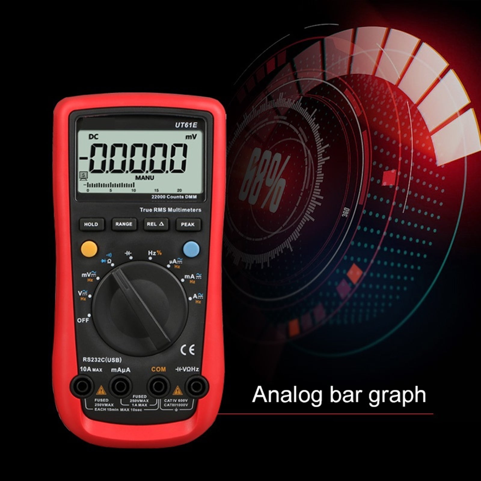 UT61E+ Digital Display Smart Multimeter True RMS High Precision 1000V AC DC Voltage Tester 22000 Counts Current Meter ,Versatile Measurement