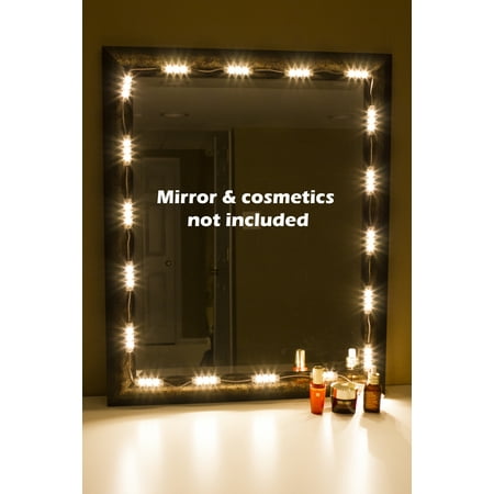 

MAKE UP MIRROR WARM WHITE LED LIGHT for VANITY MIRROR and UL power supply PREMIUM series ...