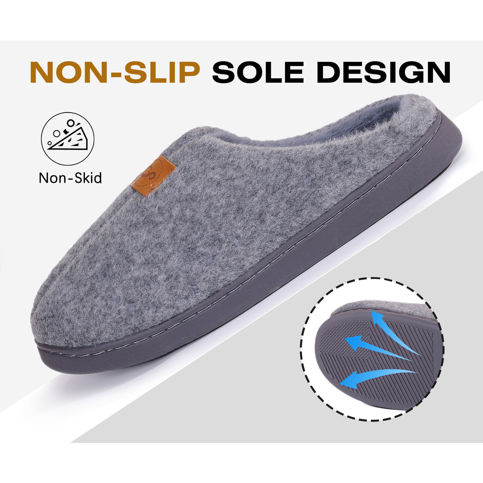 Ecetana Men's Fuzzy House Slippers photo 4