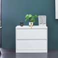 thumbnail image 7 of VINGLI Lateral File Cabinet Lockable with 2 Drawers, Metal File Cabinet Printer Stand and Filing Cabinet for Home Office, Assembly Required, White, 7 of 7