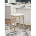 thumbnail image 5 of Linon Claridge 26" Backless Wood Counter Stool, Rustic Brown/Coastal, Includes 1 Stool, 5 of 5
