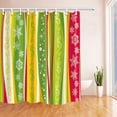 thumbnail image 1 of RYLABLUE Rideau de Douche en Tissu Polyester Flocons de Neige de Noël Colorés 66x72 Pouces, 1 of 1