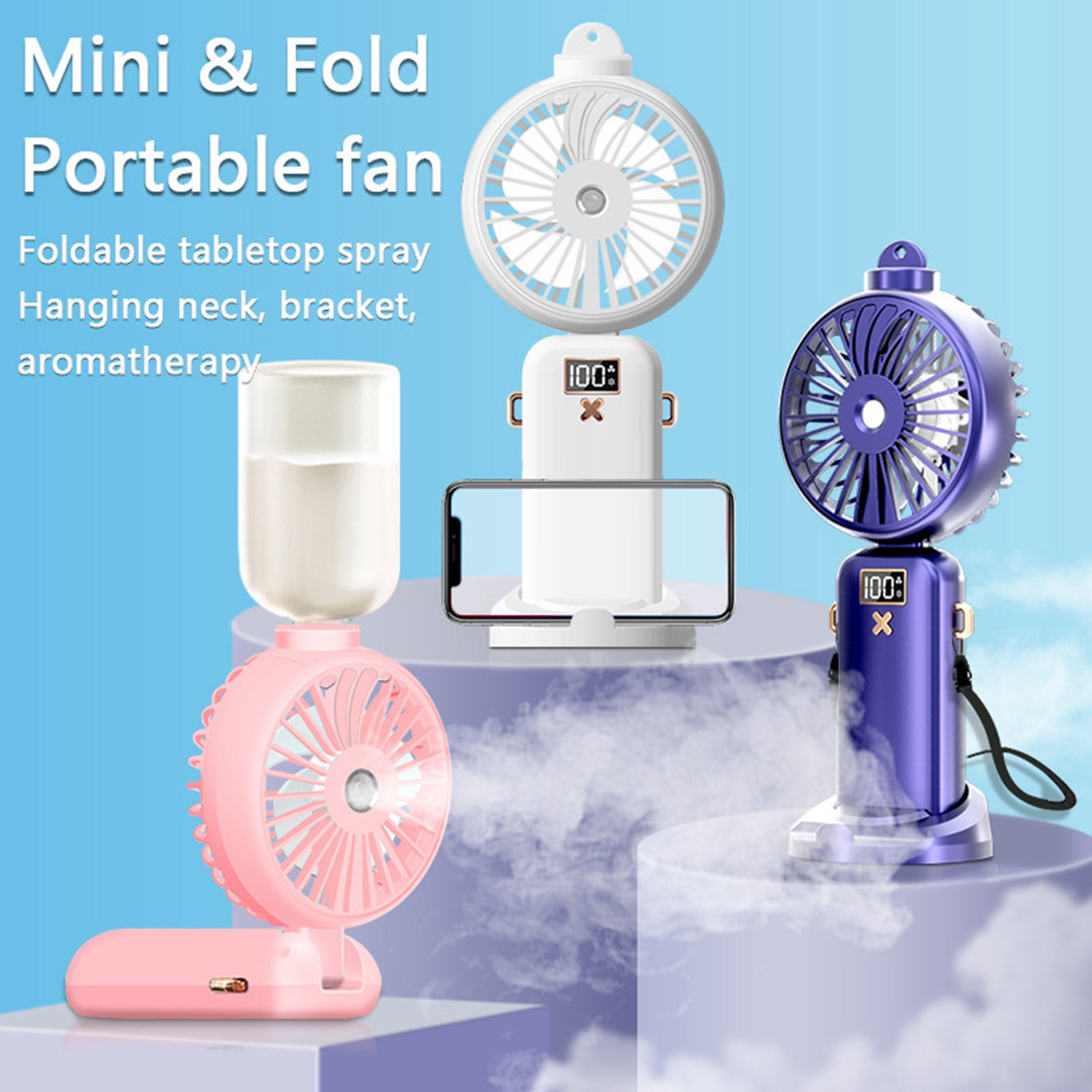 Spray Fan Portable Small Fan Usb Spray Personal Fan Spray Bottle Fan ...