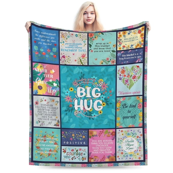 Get Well Gifts for Women, Inspirational Healing Blanket, Feel Better After Surgery Gifts, Soft Warm Hug Blanket 50x40