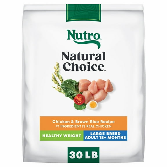 Nutro Natural Choice Large Breed Healthy Weight Dog Food Recipe Chicken & Brown Rice, 30 Lb Bag