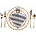 thumbnail image 2 of Werpe Stripes Polyester Cloth Napkin Reusable Home Decor Set of 4 12x12 inches 6 PCS, 2 of 7