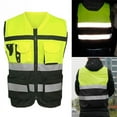 thumbnail image 5 of tooloflife Security Reflective Vest Jacket with 2 Pockets Visibility Reflective Stripes Size L/XL/XXL/XXXL, 5 of 8
