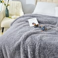 thumbnail image 2 of Home Soft Things Shaggy Long FauxFur Throw Blanket 108"X88" - GRAY, 2 of 5