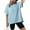 Light Blue, variant on Pohista Work Tops for Women Summer Womens T Shirts Fitted Dressy Blouses for Women Plus Size Women's Short Sleeve Tops Cotton my saved for later items