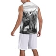 thumbnail image 2 of Pofeuu Yak Print Basketball Jersey, Shirts for Men Youth Basketball Jersey Crew Neck-Large, 2 of 6