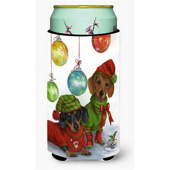 Carolines Treasures Dachshund Christmas Jingle Tall Boy Hugger Tall Boy multicolor