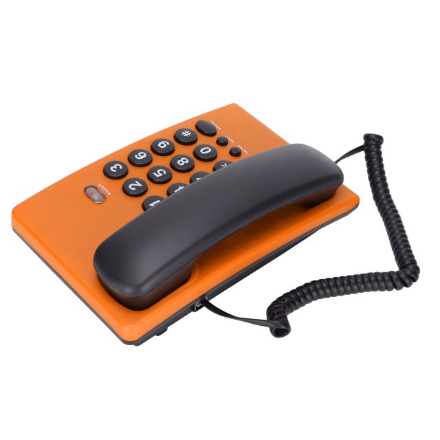 Corded Phone, Mute Function Pause Function Double Magnetic Handset Incoming Ringer Landline Telephone Hold Function for Office for Hotel for Home Red,,Blue,Orange,Rose Red