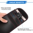 thumbnail image 4 of Unique Bargains 2 Pcs, Faraday Pouch, RFID Signal Blocking Bags Carbon Fiber Black, 4 of 6