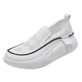 thumbnail image 3 of Zapatillas de deporte Damas Niñas Antideslizantes Mujeres Zapatos casuales para caminar Blanco, 3 of 8
